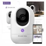 Valvekaamera 4Mpx FHD WiFi PTZ, TUYA, &ouml;&ouml;n&auml;gemine, Encore View, uksekella nupuga