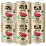 Koerate pate WILD FARM Beef, 6 x 800 g, gluteenivaba