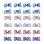 Elastsed loomade juuksekummid lipsukestega, 24 tk