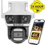 V&auml;litingimuste WiFi IP-kaamera kolme p&ouml;&ouml;ratava kaameraga 3in1 QHD 2+2+2MP T-PV01