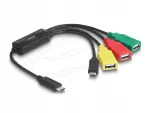 USB jaotur Delock 64203, 4 pesa: 3x USB-A, 1x USB-C