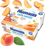Jogurtimagustoit HUMANA virsikuga alates 6 kuud, 4 x 100 g