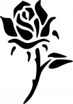 Kleebis autole, kiivrile, s&uuml;learvutile v&otilde;i klaasile ROSE, 21 x 14,7 cm