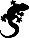 Auto kleebis LIZARD Gecko, 18 x 13,7 cm, taustata