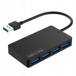 Must USB 3.0 jaotur, 4 porti, &uuml;lepinge kaitsega