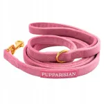 Pupparisian roosa veluurist koera jalutusrihm, 190 cm x 10 mm