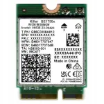 Traadita v&otilde;rguadapter Intel Killer Wi-Fi 7 BE1750x, M.2 2230, Wi-Fi 5
