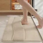 Vannitoa matt 40&times;60 cm, memory foam, liivakarva, libisemiskindel