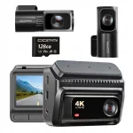 Salvesti DDPAI Z60T 4K HDR GPS, 128GB, esi-, sise- ja tagakaamera