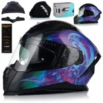 Mootorratturi kiiver CGM 311A BLAST, must, naistele, antifog ja Blendaga, ECE R 22.06