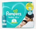 Pampers Baby-Dry m&auml;hkmed suurus 1, 37 tk