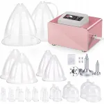 Vaakum-tselluliidimassager, 24 tassiga, 3 Gua Sha, 60 cmHg, roosa