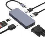 USB-C multifunktsionaalne 6-&uuml;hes adapter: HDMI, USB 3.0, SD, TF, VGA