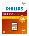 Philips SDXC 128GB 80MB/s Class 10 UHS-I U1 m&auml;lukaart