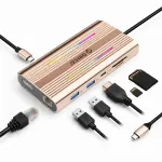ORICO 12in1 USB-C dokijaam RJ45, DisplayPort, HDMI 4K 60Hz, PD 100W