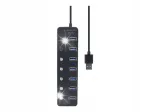 GEMBIRD USB jagaja, 7 USB 3.1 pesa, l&uuml;litite ja toiteadapteriga