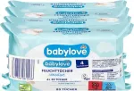 Babylove Sensitive mandliekstraktiga niisked salvr&auml;tikud, ilma alkoholita, 4x80 tk