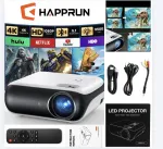 4K Full HD 1080P HAPPRUN H1 Bluetooth kaasaskantav projektor HDMI USB