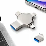 256 GB USB m&auml;lupulk USB-C, Lightning ja Micro-USB &uuml;hendustega arvutile ja telefonile