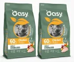 Kuiv toit steriliseeritud kassidele Oasy SUPERIOR kanaga, 2 x 1,5 kg