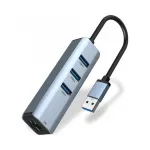 USB-C v&otilde;rgukaart, Gigabit Ethernet RJ45, 3 x USB 3.0
