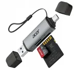 Acer USB-C, USB 3.0, SD/microSD kaardilugeja, 5 Gb/s, 2 kaardipesa, Mac &uuml;hildub