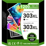 HP 303XL tindikassetid must ja v&auml;rviline