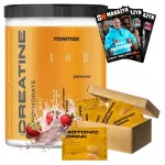 Kreatiini monoh&uuml;draat nowmax 500 g koos 10 isotoonilise joogiga