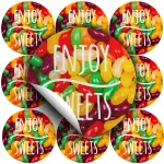 Iseliimuv dekoratiivsete kleebiste komplekt, 10 tk, CANDY