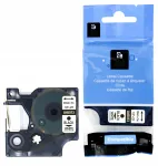 DYMO D1 m&auml;rgiseteip 12 mm, valge musta tekstiga, 45013, S0720530