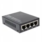 Ethernet optiline muundur kaameratele, 100Mbps, 4x RJ45