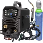 Keevitusmasin Spartus EasyMig 210 LED Synergy, 200A, koos ballooni hoidja ja regulaatoriga