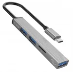 USB-C jagaja 3 USB-A ja microSD lugejaga