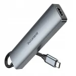 Adapter Borofone DH15 6in1: USB-C-st HDMI, USB-C, USB 3.0, SD, PD100W