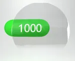 L&auml;bipaistvad &uuml;mmargused kleebised, 4 cm, 1000 tk, tugev liim