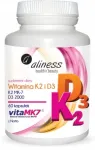 K-vitamiinid K2 MK-7 100 mcg Natto ja D3 50 mcg, 60 kapslit, Aliness