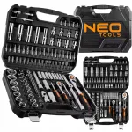 NEO padrunv&otilde;tmete komplekt, 110 osa, 1/2", 1/4", professionaalse kohvriga