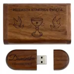 USB m&auml;lupulk karbiga, 4GB, puidust, armulaua graveeringuga