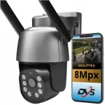 V&auml;lise WiFi-kaamera 4K 8 MP, PTZ liikumise j&auml;lgimisega
