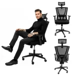 FURVERO Zenith ergonoomiline reguleeritava k&otilde;rgusega kontoritool p&ouml;&ouml;rlevap&otilde;hjaga