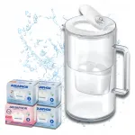 Aquaphor Glass valge veefilter 4 Maxfor filtriga (1Mg + 3)
