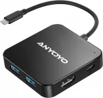 USB-C adapter ANYOYO HB-PM31, 6-in-1, 4K HDMI, 100W PD