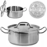 Roostevabast terasest pott kaanega YATO GASTRO 24x11 cm 5 l YG-00041