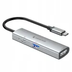 USB-C hub Spacetronik, HDMI 4K 60Hz, USB-A, USB-C, 5Gbps, 12 cm kaabel