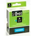 DYMO D1 must etikett, 24 mm x 7 m, valge tekst