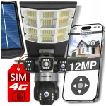 P&auml;ikeseenergial t&ouml;&ouml;tav p&ouml;&ouml;rlev 12 MP kaamera SIM-kaardi ja traadita valgustusega, 3 objektiivi