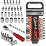 Padrunite ja v&otilde;tmete komplekt 1/4 4&ndash;14 mm 28 tk PH1 PH2 T10&ndash;T30