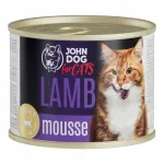 Niiske kassitoit John Dog Mousse lambalihaga, 200 g, teraviljavaba