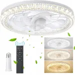 Riputatav valgusti CHANDELIER laeventilaator LED 50W puldiga
