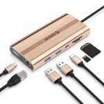Orico USB-C dokipunkt 12-in-1, 2x HDMI 4K, PD 100W, RJ45, SD kaardilugeja